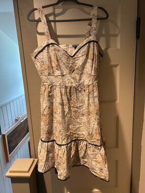 Hot Topic vintage map print midi sundress XXL